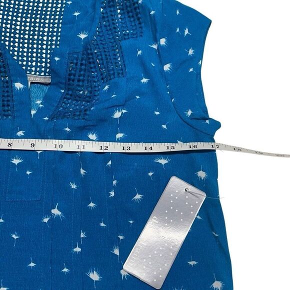 Daniel Rainn Blue Dandelion Cap Sleeve Crochet Detail Top - XS - Picture 5 of 7